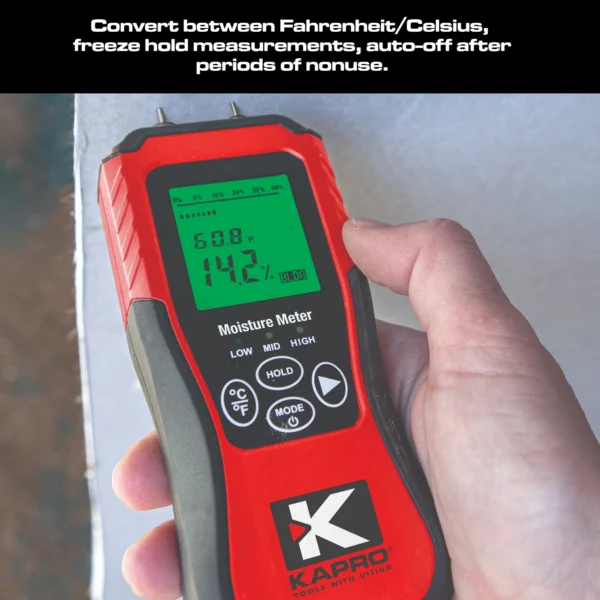 Kapro 379 Moisture Meter with Temperature Detection - Image 7