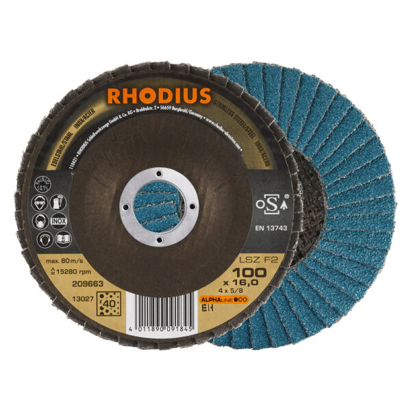 RHODIUS LSZ F2 Flap Discs 4" - Image 2
