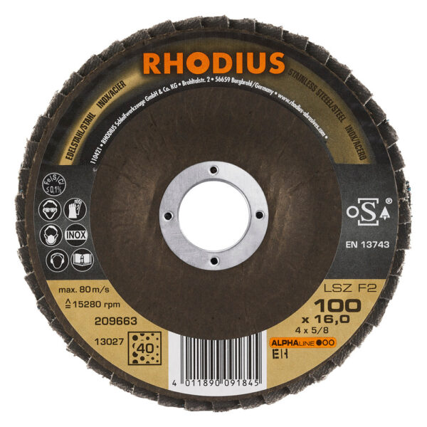 RHODIUS LSZ F2 Flap Discs 4"