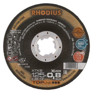 RHODIUS XTK8 & XT38 EXACT X-LOCK Extra Thin Stainless Steel Cutting Discs