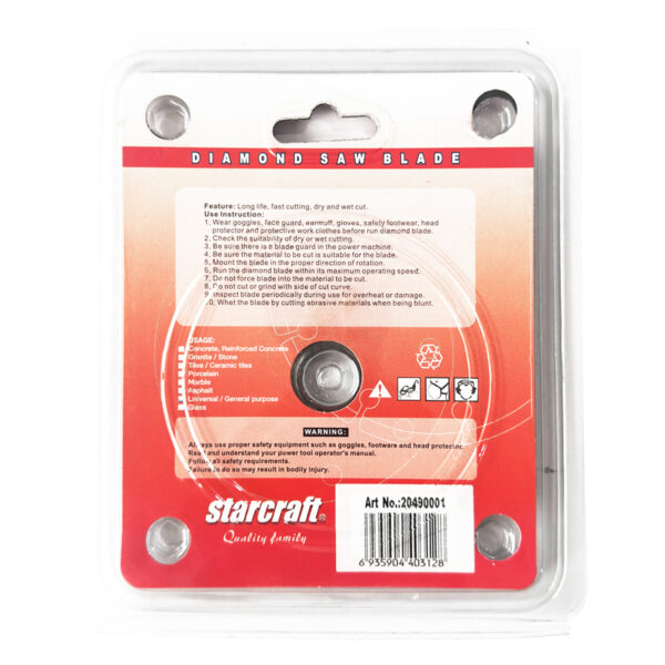 STARCRAFT Diamond Saw Blade General Purpose with Wide Teeth Turbo Rim - Image 2