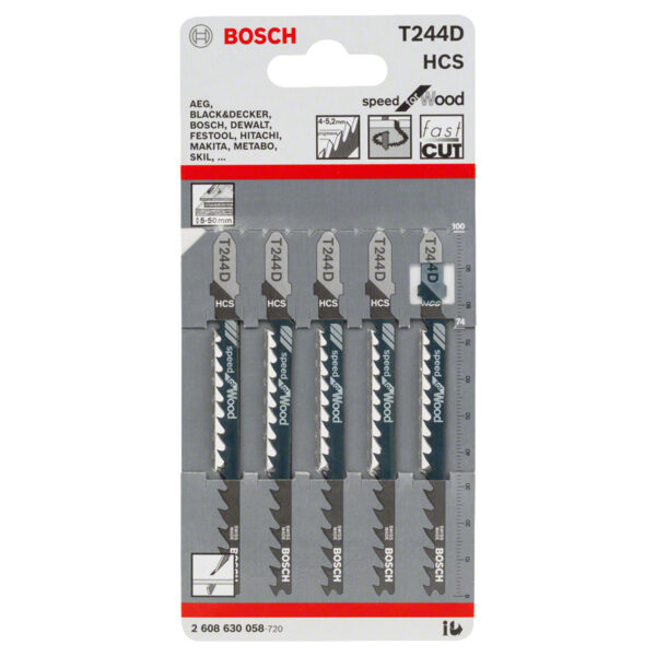 BOSCH Jigsaw-Sabre Saw Blade HCS T244 D