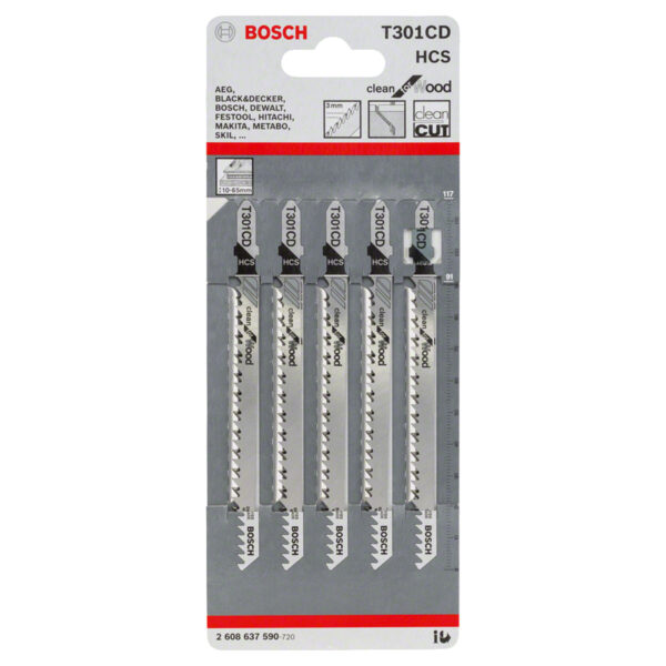 BOSCH Jigsaw-Sabre Saw Blade HCS T301 CD